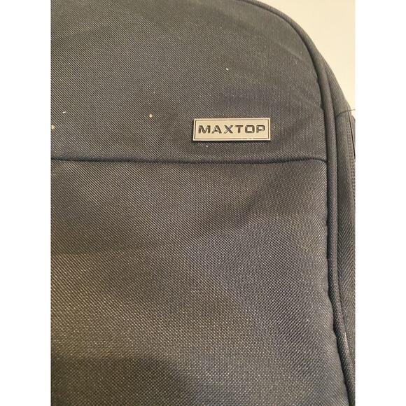 Maxtop Black Backpack Laptop Carrier Charging Port Needs Cord Fron Zip Pocket - Picture 4 of 12